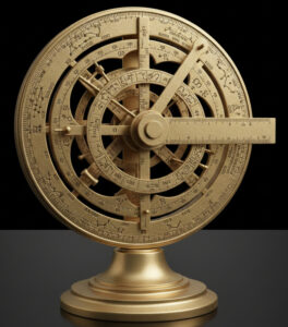 un astrolabe doré